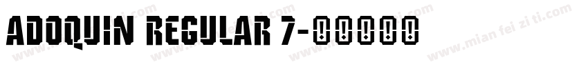 Adoquin Regular 7字体转换